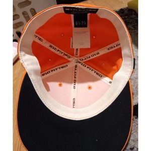 PUMA Orange Hat Men's 210 Fitted 6 7/8 - 7 1/4 RN 62200 Light Dicoloration